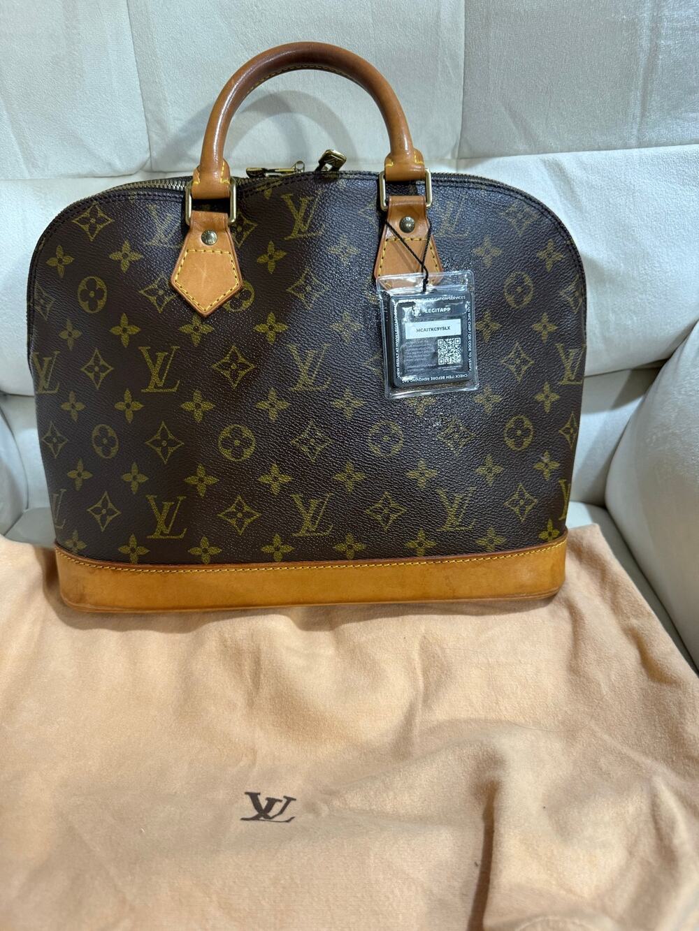 Louis Vuitton Monogram Alma PM Handbag with dust bag